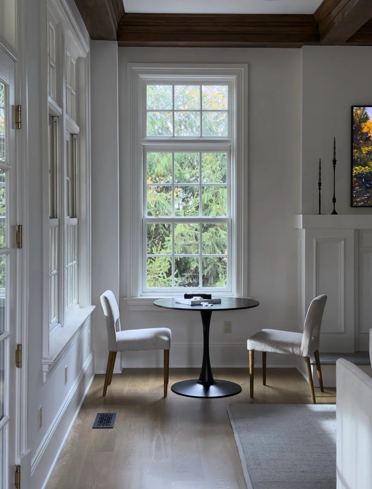 We often incorporate a non-traditional seating area into our furniture plans. These game tables, buffets, consoles&hellip; we hear time and time again they become our clients&rsquo; favorite spots for homework, chit-chat, coffee, reflection. The poss