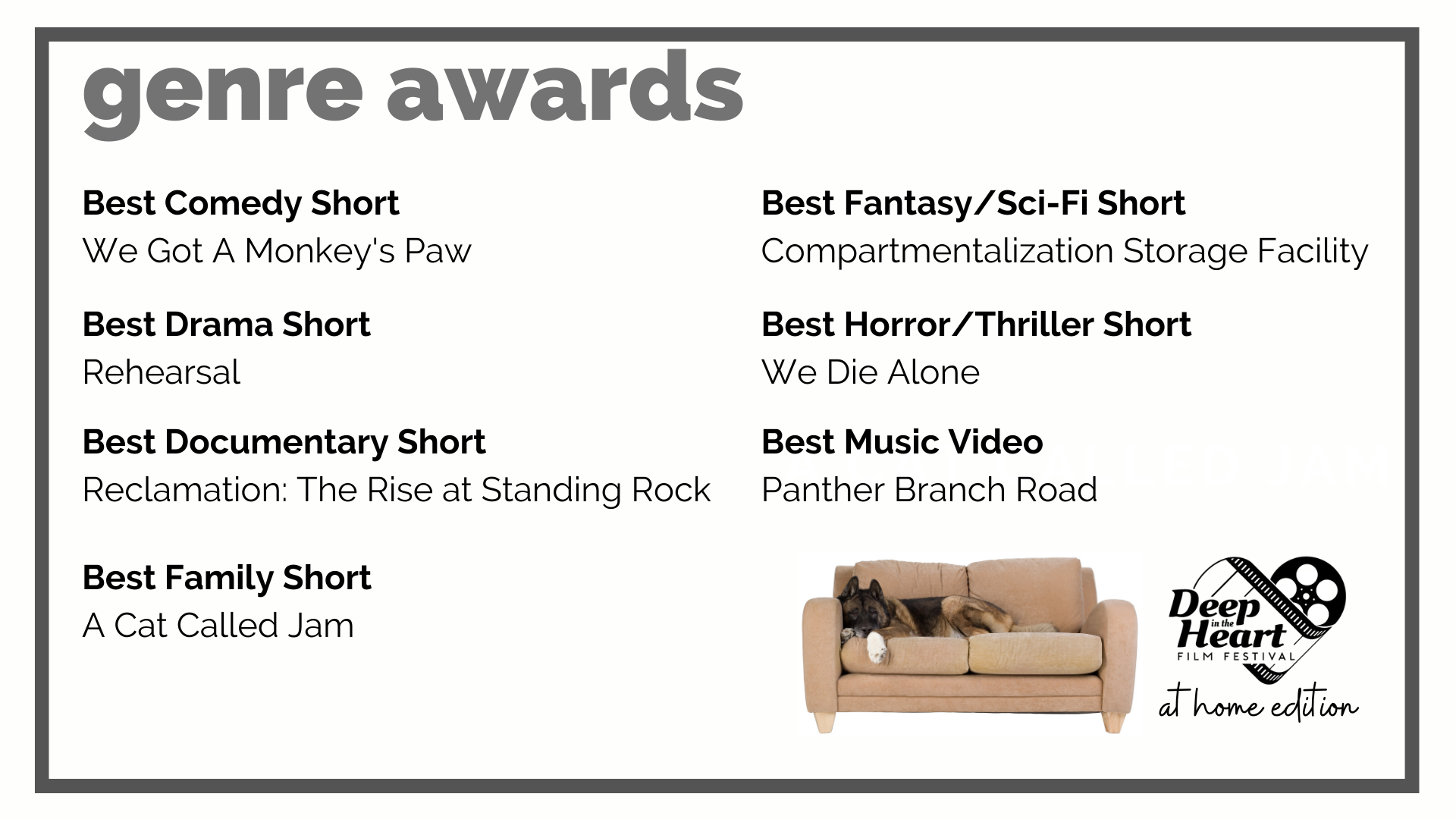 Short Genre Award Winners