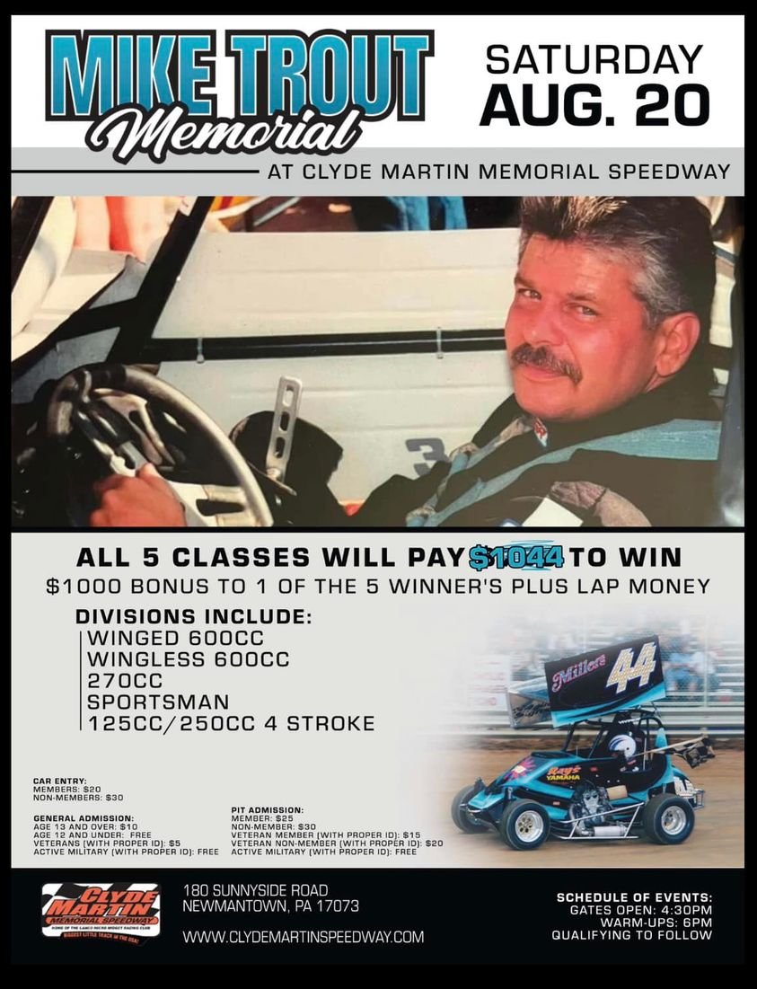 Mike Trout Memorial (Points Race) — Clyde Martin Memorial Speedway