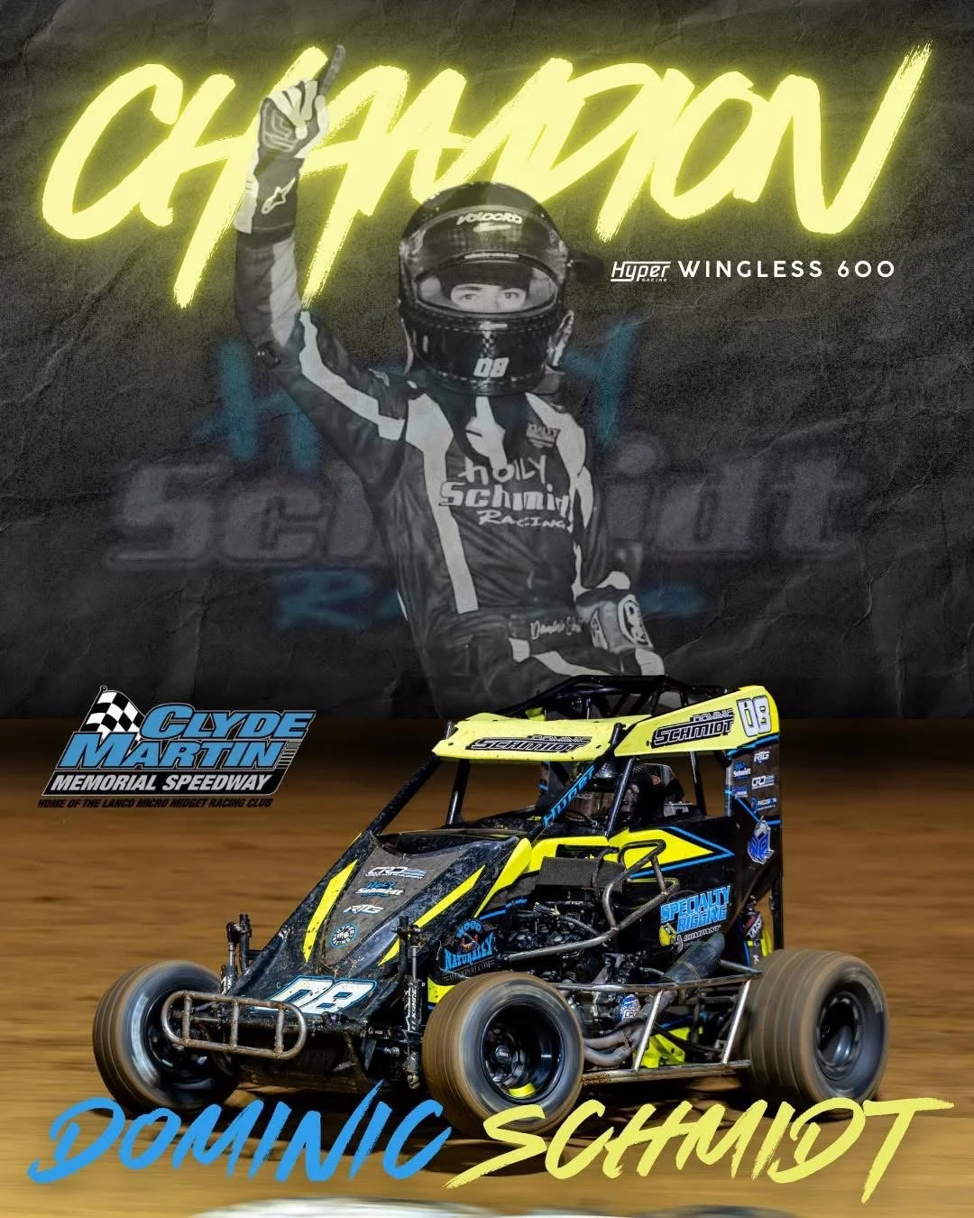 2025 Hyper Racing Wingless 600 Point Standings