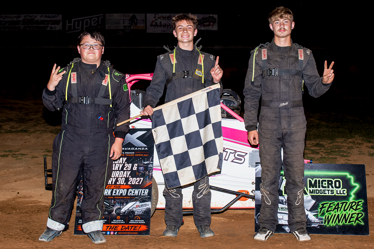 RACE RECAP (7/25/2026): Gerhart, Skias, Heist, and Harrington Tally Wins; Frey and Noble Score in Inaugural PA Micro Midget Races at the Clyde