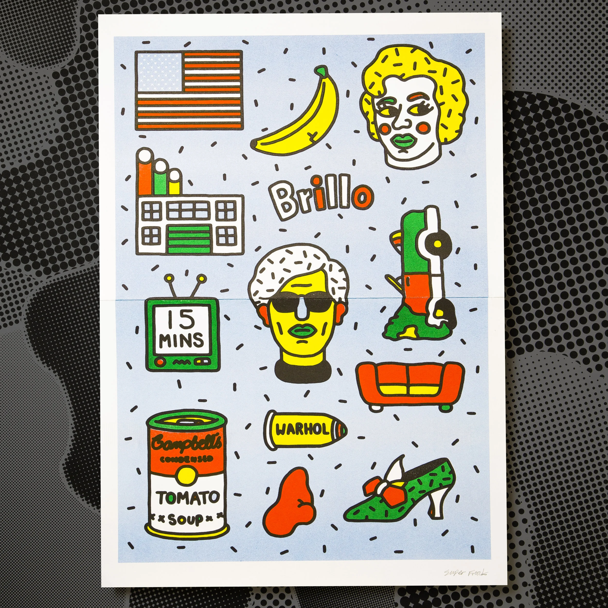 'Warhol' Super Freak A2 Risograph Print 