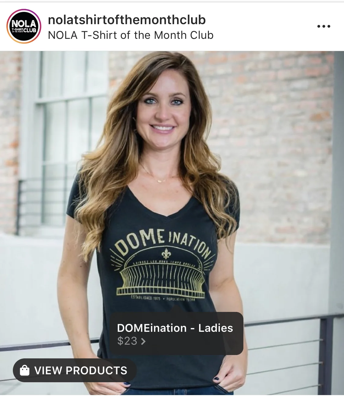 Here is a sample Instagram post that displays the item price and link to purchase.