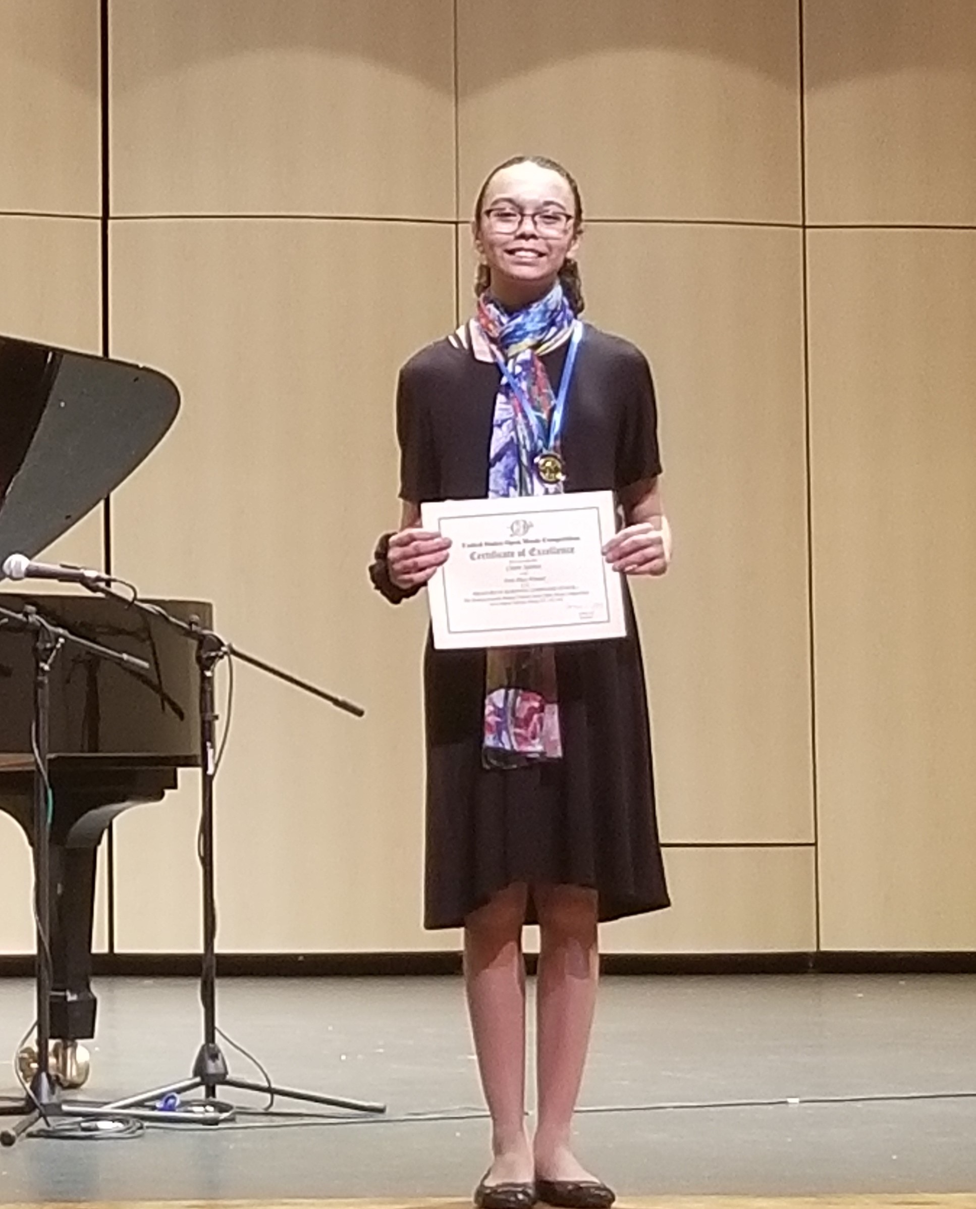 Claire S. at US Open Piano Competition