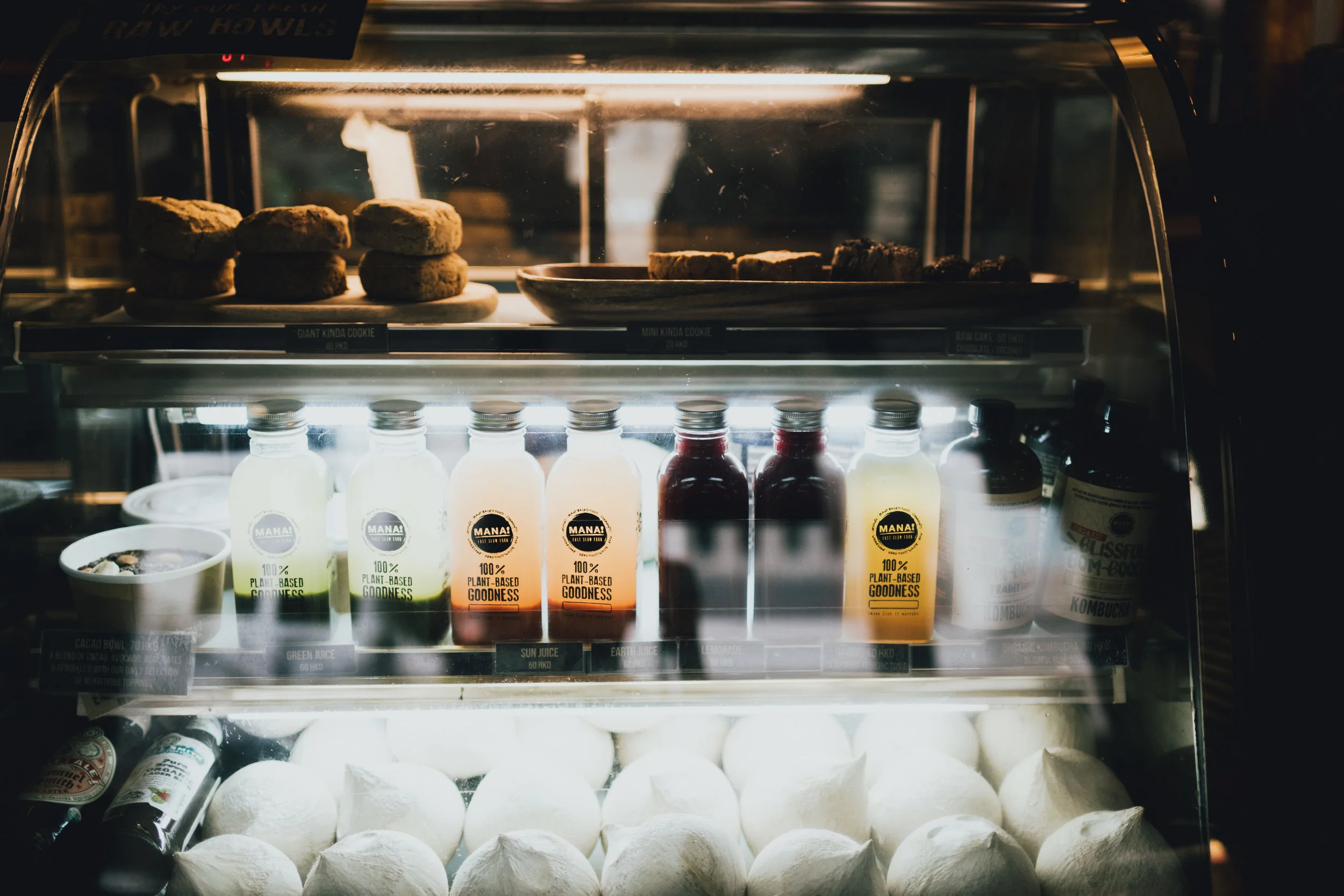 Mana had juices, vegan desserts and fresh coconuts