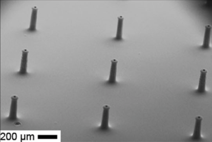 3 x 3 array of micro-needles