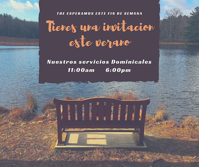 Llego el verano, es tiempo para salir de paseo y disfrutar a nuestras familias, pero no te olvides de que Dios toma siempre el primer lugar, te esperamos este d&iacute;a a las 11:00am y 6:00pm no faltes!!