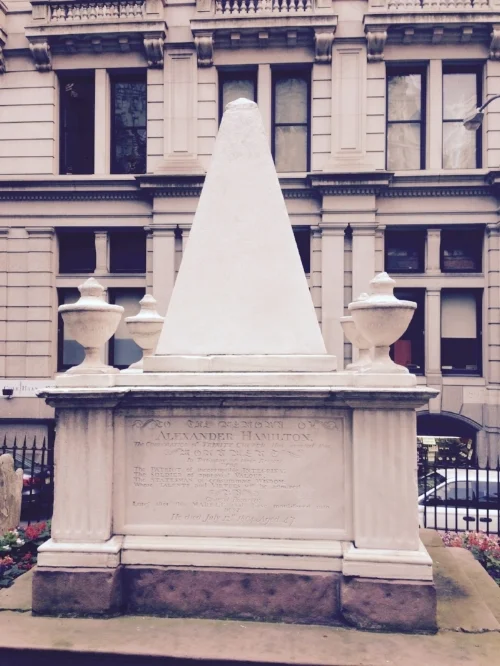In addition to seeing Hamilton , it was a Hamilton weekend, with a trip to Alexander Hamilton's grave at Trinity Church.