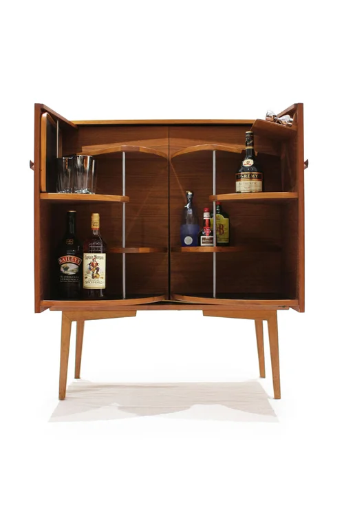 Sold Danish Teak Liquor Cabinet Finished On All Sides