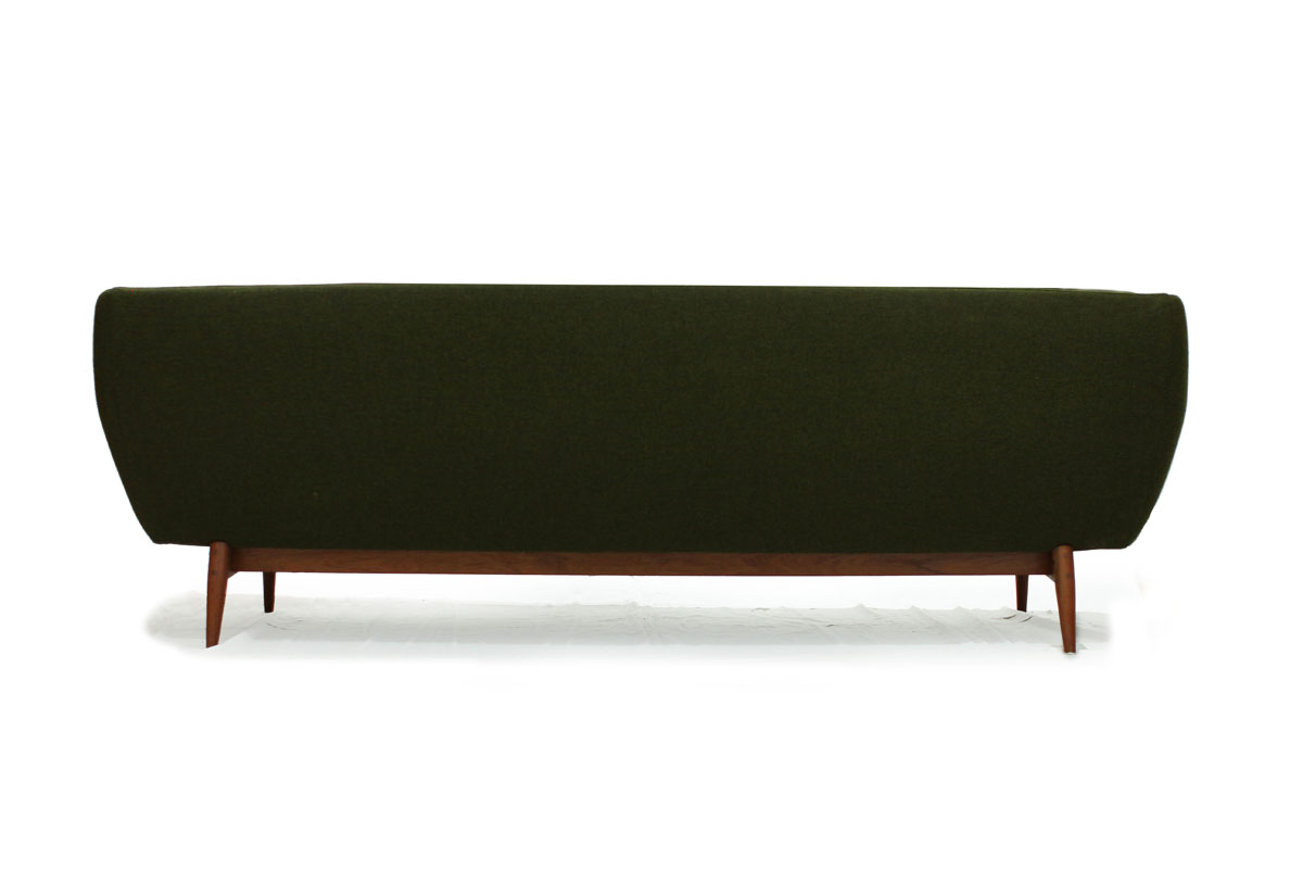 Comfortable Mid Century Modern Green Norwegian Couch
