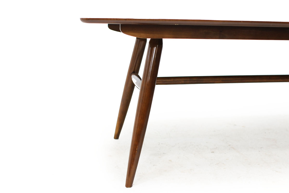 Large Mid-Century Modern Walnut Wood Surfboard Dining Table