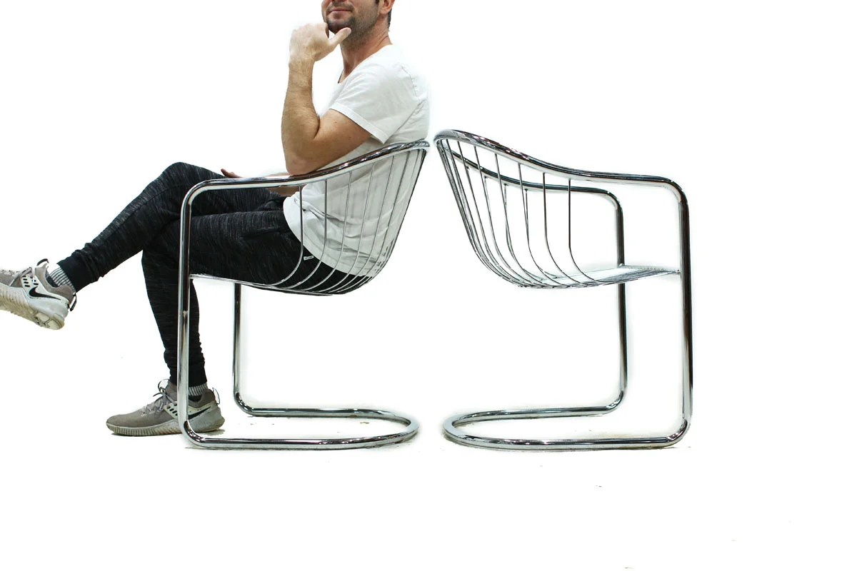 Mid Century Modern Chrome Chair