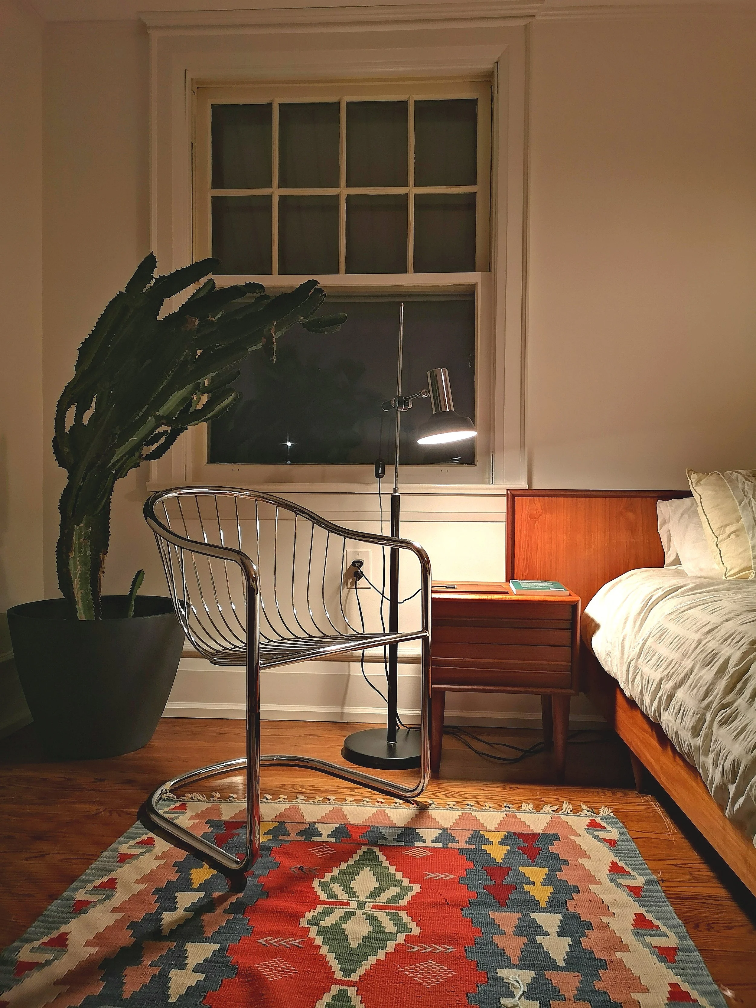 Mid Century Modern Chrome Chair