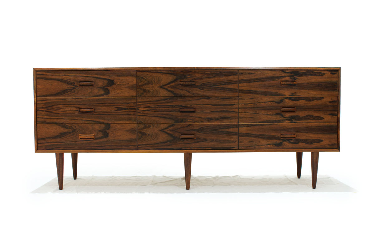 Rosewood Mid Century 9 Drawer Dresser Item 0406 Furniture 1950