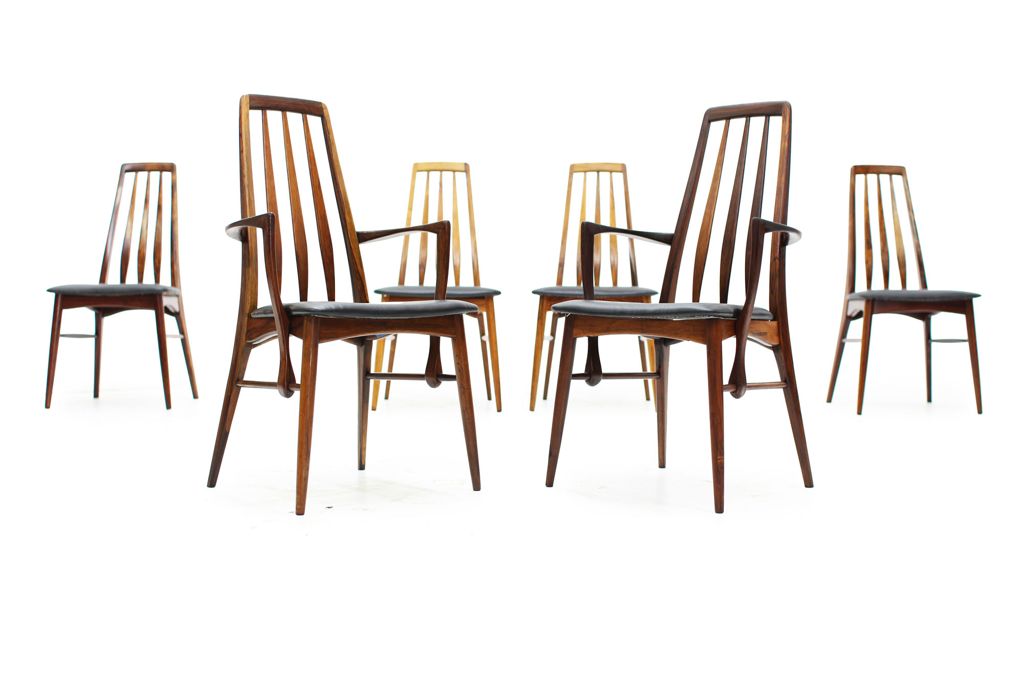 MCM Rosewood Dining chairs designed by Koefoeds Hornslet Model Eva Made in Denmark (1).jpg