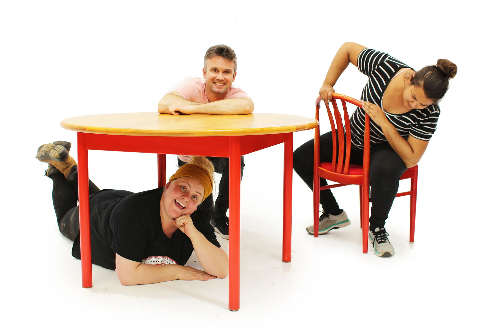 Swedish Made Dining Set with Red Fabric (3).jpg