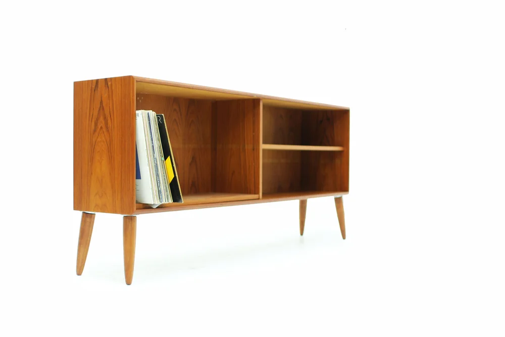 Teak Low Bookcase