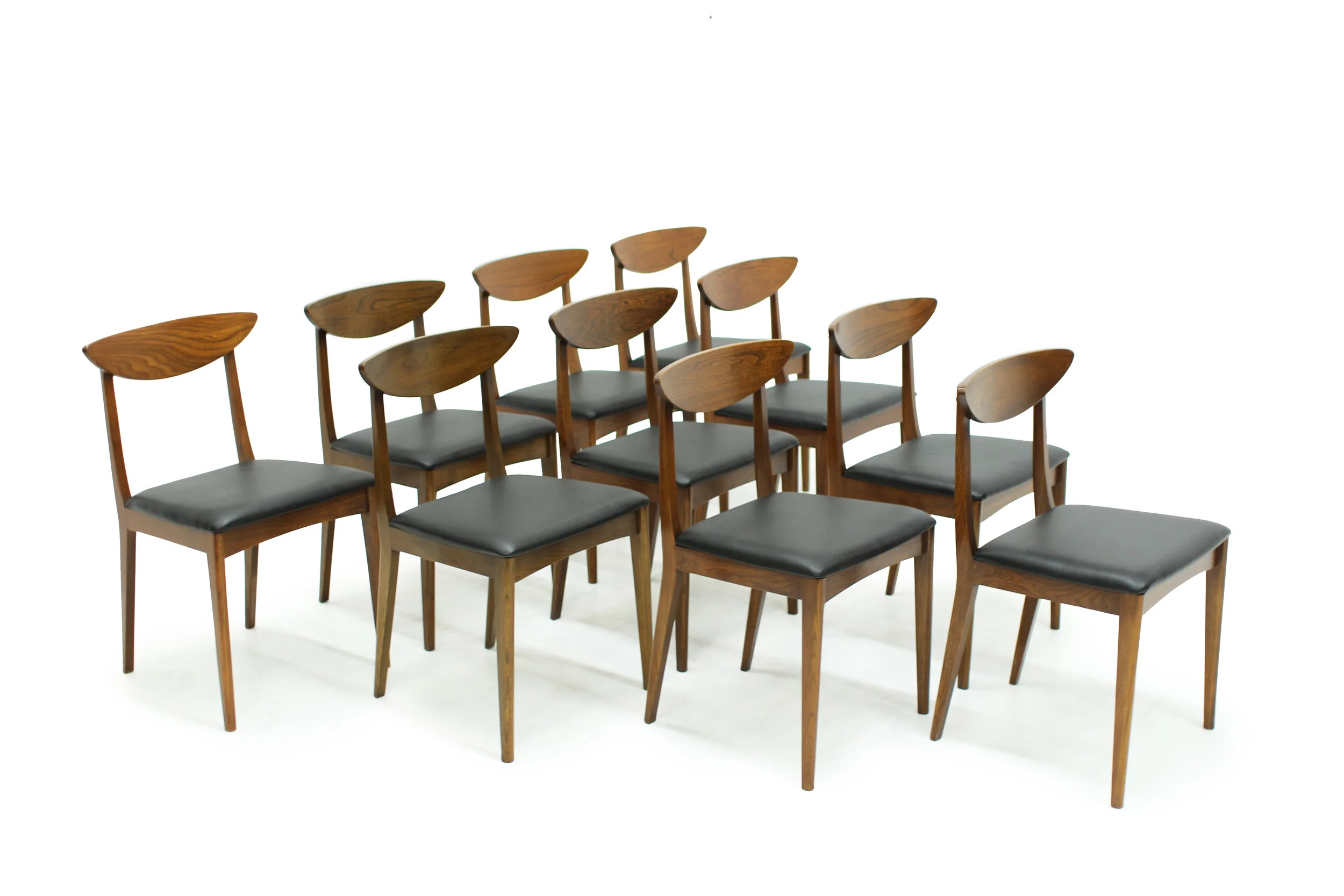 Set of 10 Mid Century Deilcraft Dining Chairs — FURNITURE 1950 Teak