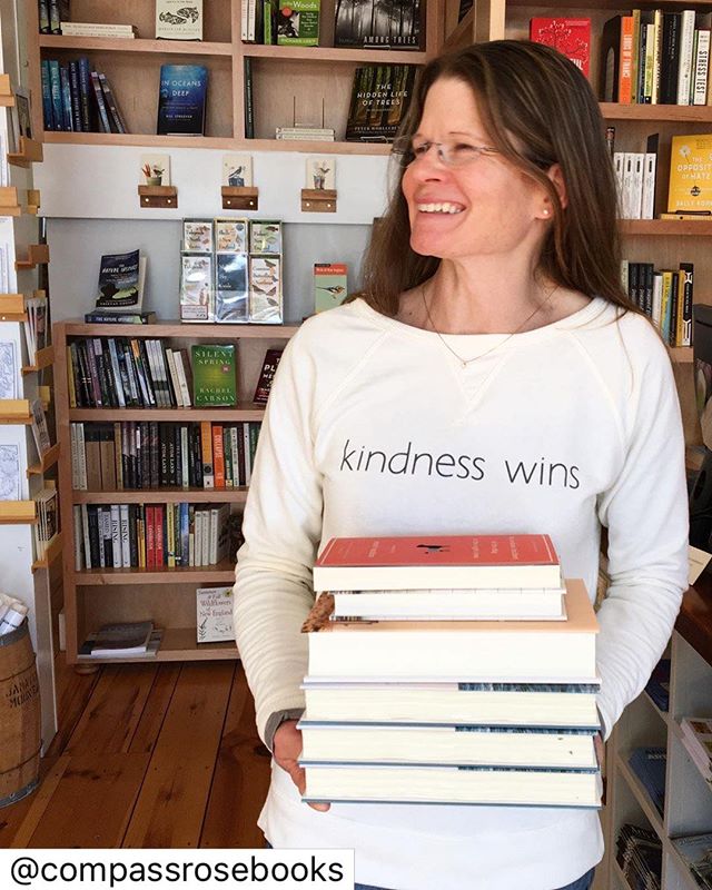 When the 21st century history of #castine is written, this intelligent, fiery woman will have a pretty fat chapter. Her shop, @compassrosebooks has become a resounding heartbeat on Main Street thanks to the books, events and people who fill its space