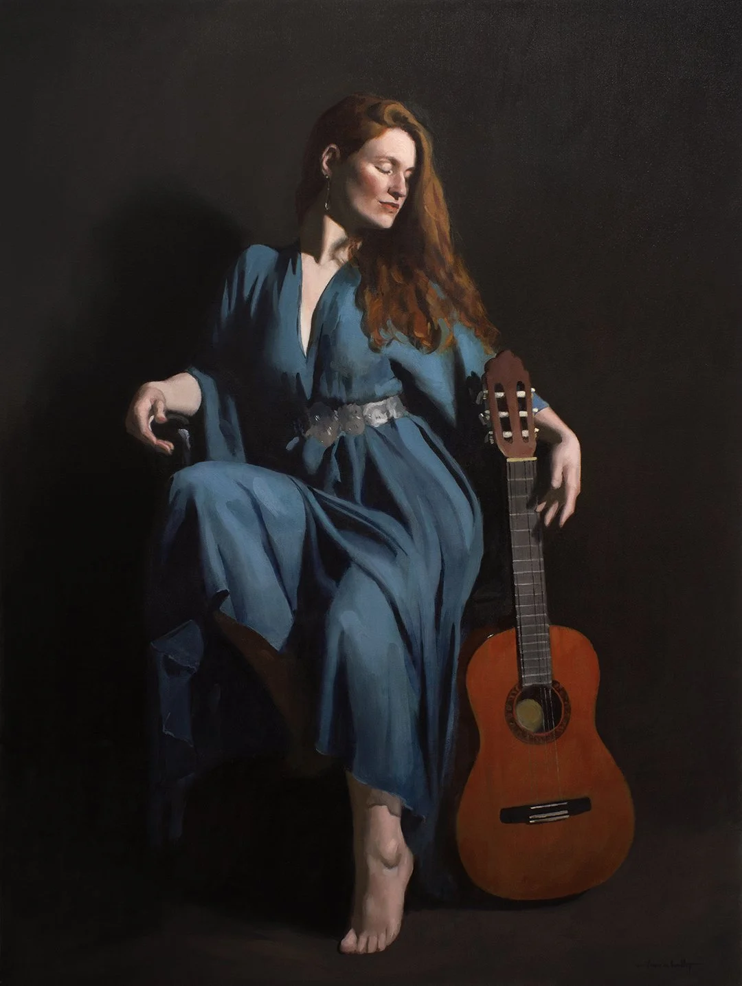 Portrait of Joanne with a Guitar