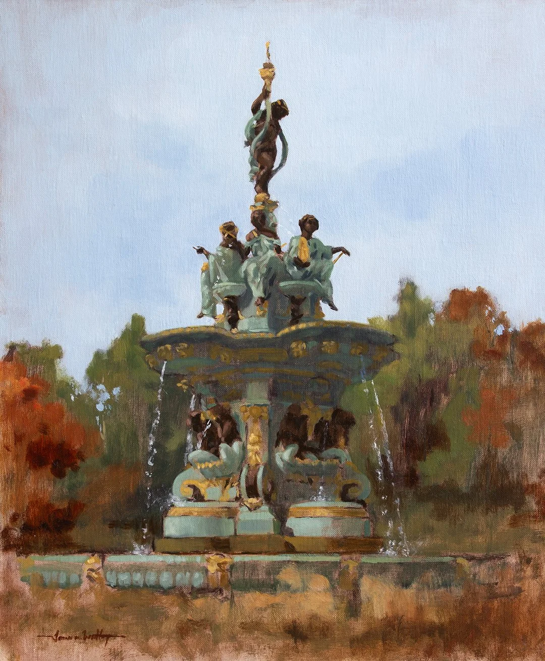 Ross Fountain In Autumn