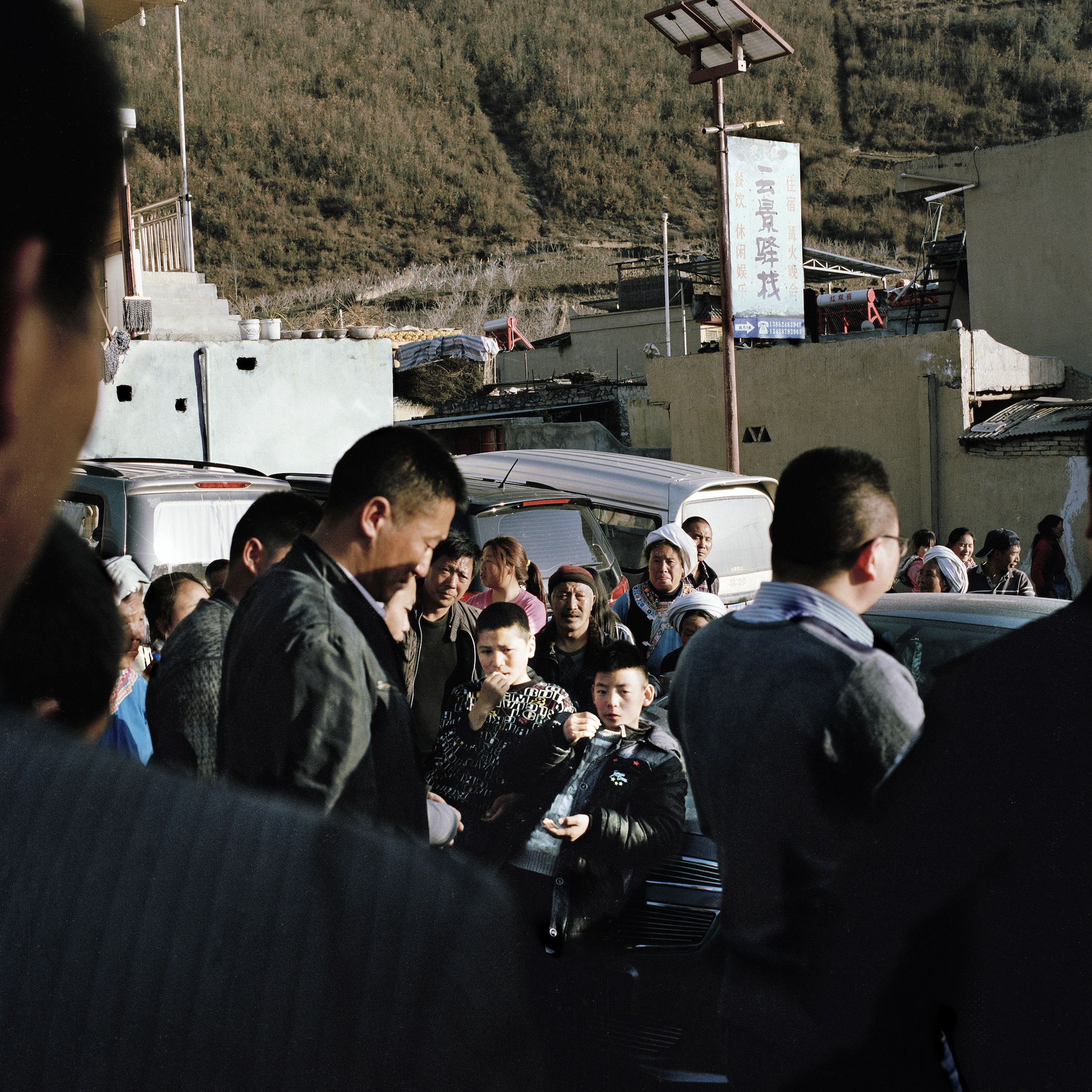 Government Officials Holding a Village Meeting after the Fire, Radish Village, Sichuan, China, March 2016