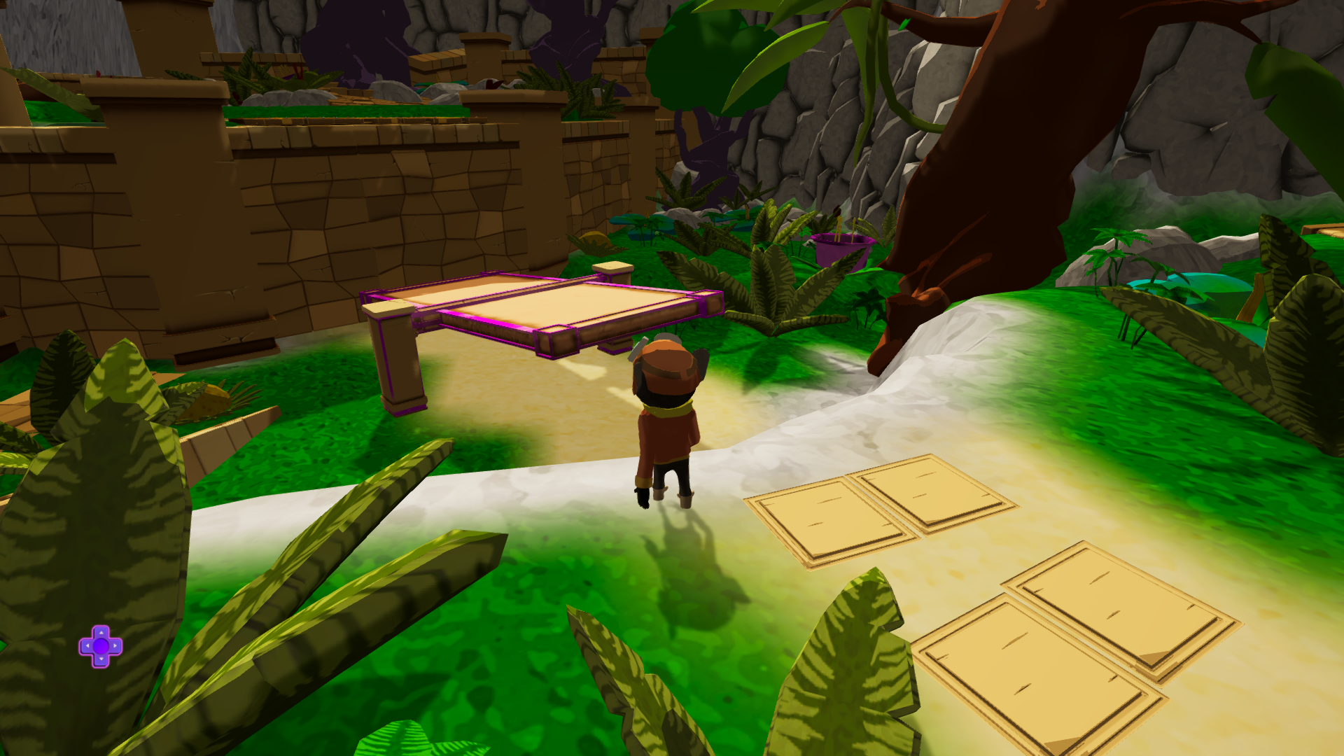 Figure 2: The seesaw intended for familiarize the player with game physics in platforming