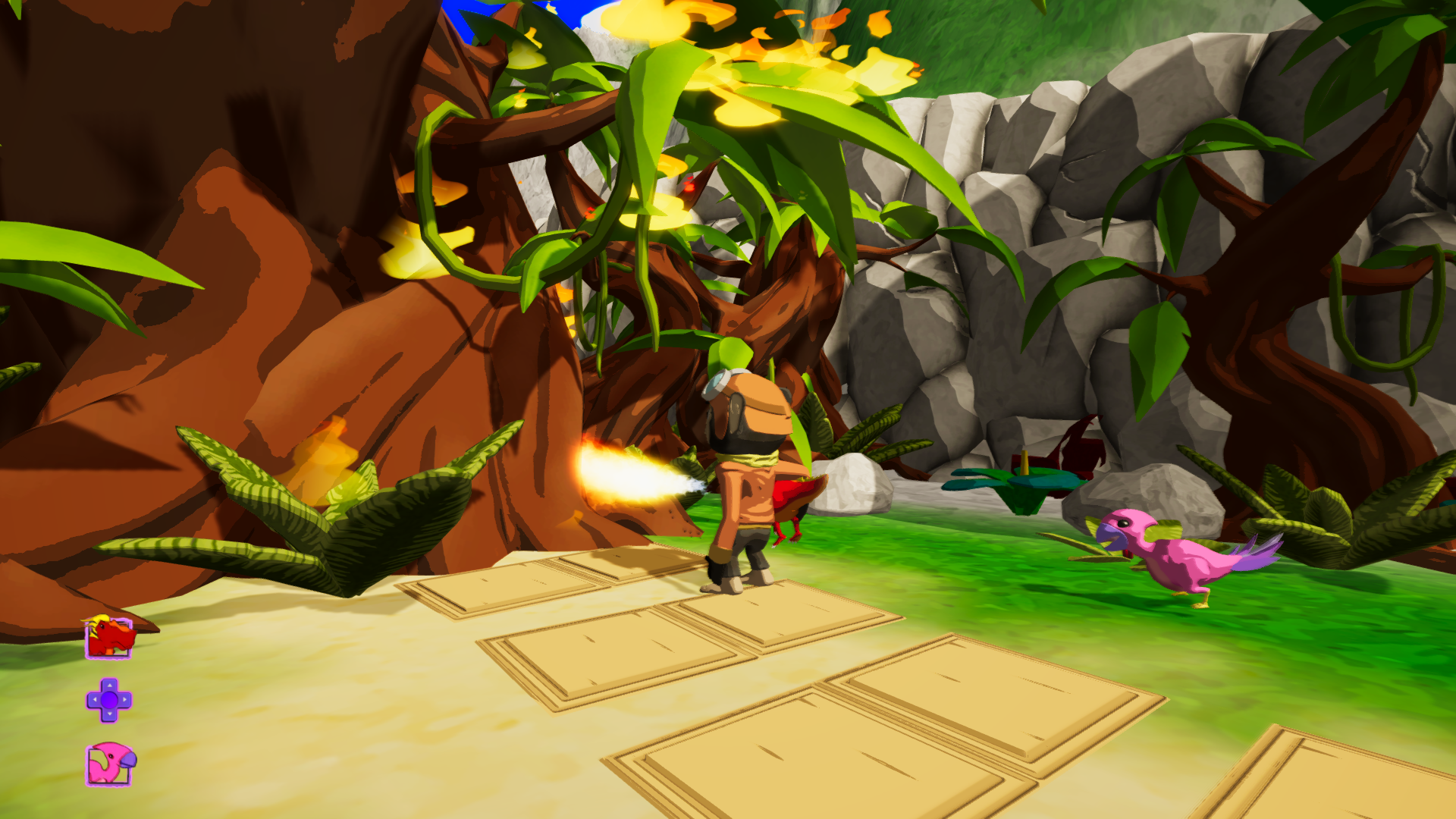 Figure 1: Wall of trees, an easy connection to make after acquiring the fire power