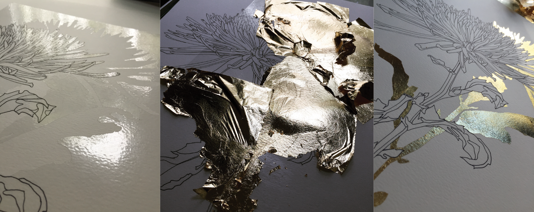 Gold leafing experiment.