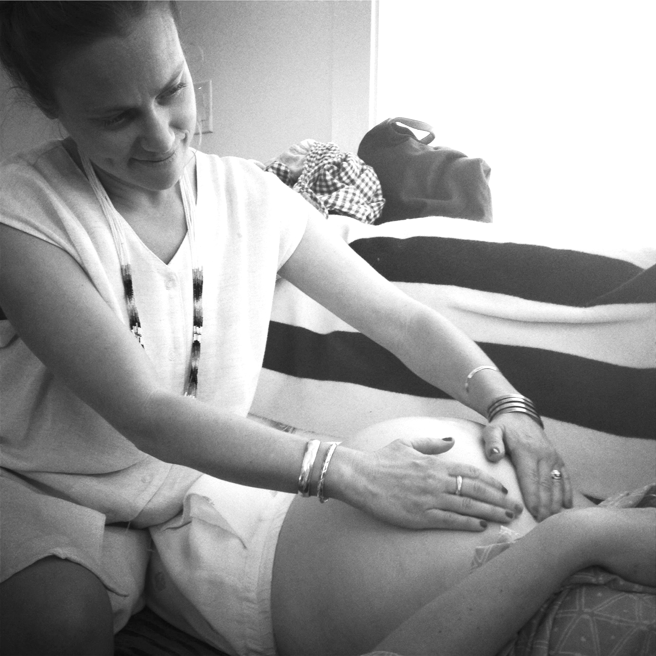 Hannah Weiss, LM, CPM in her roll as Hybrid Midwife