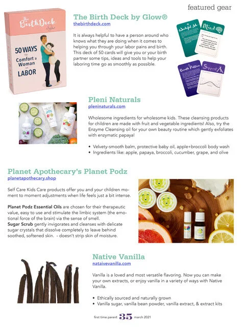 First Time Parent Magazine: FEATURED GEAR