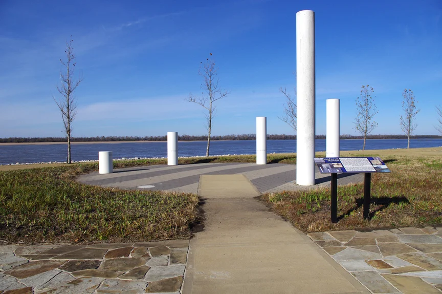 Mississippi flood marker