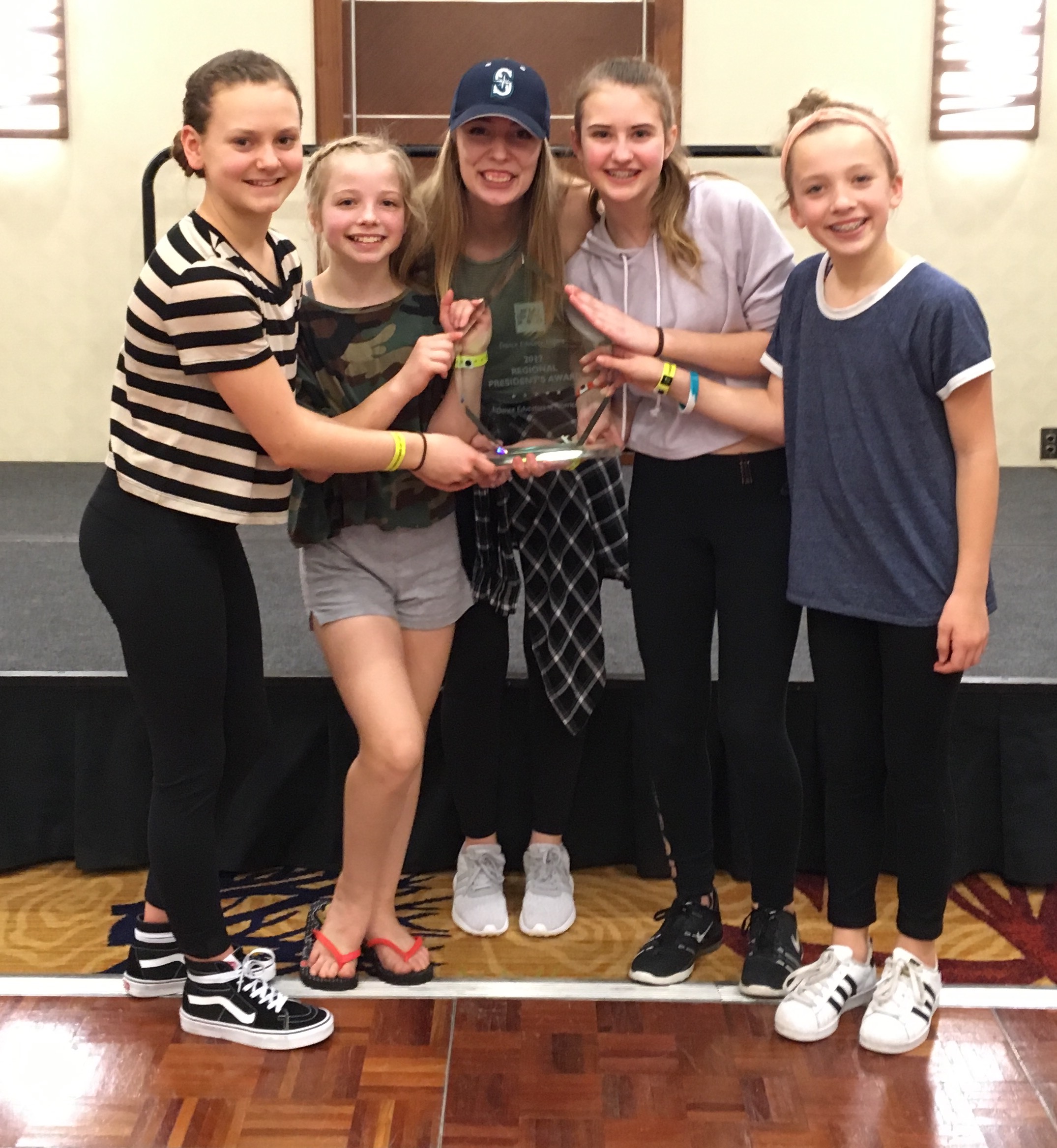 "Clap Your Hands" choreographed by Sami Leyde received the President's Award for overall highest score of all combined groups, lines & productions at DEA Seattle Convention!