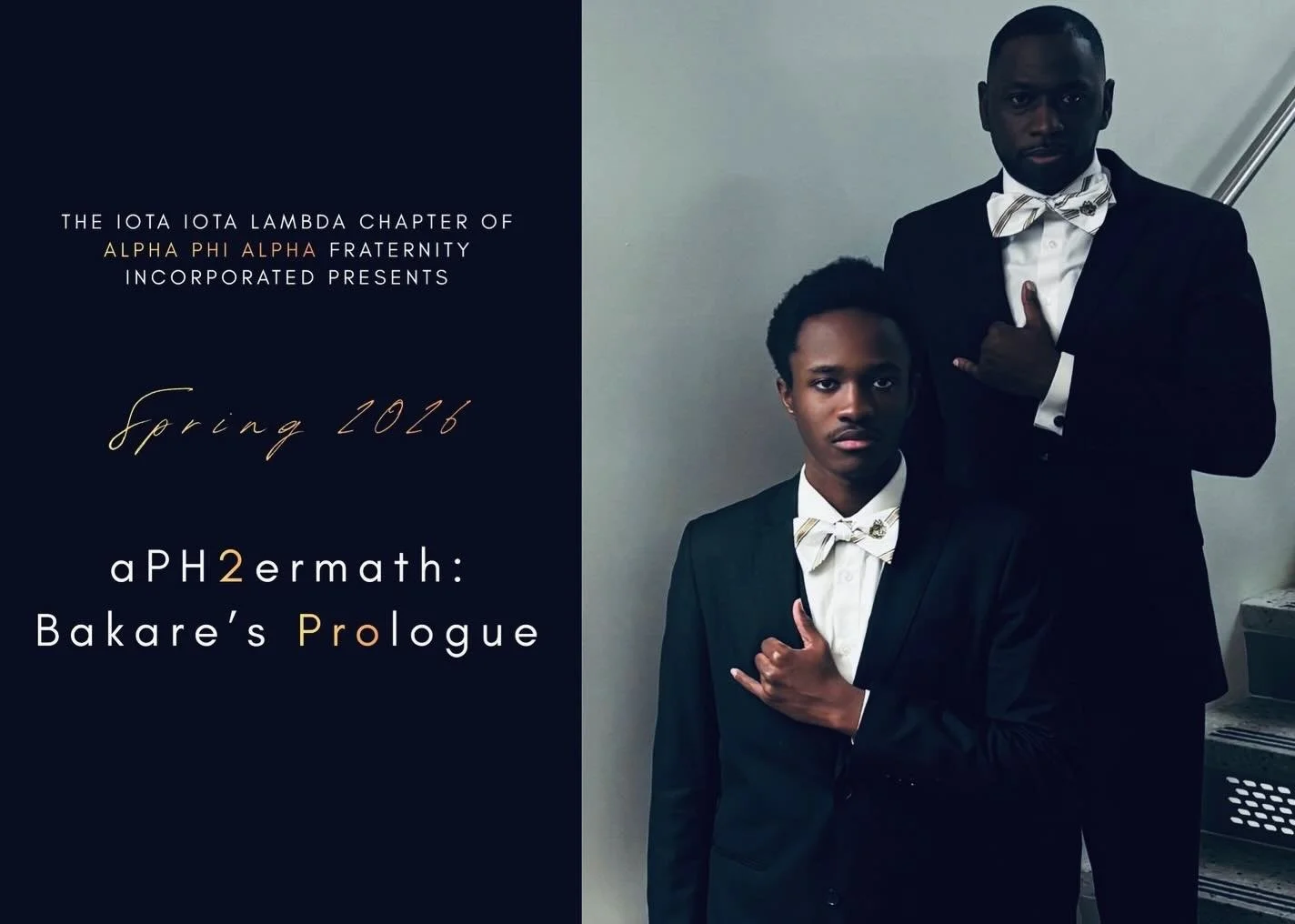 The Ithaca Alphas would like to formally introduce you to our 25th Anniversary line -

aPHtermath: Bakare&rsquo;s Prologue

Ace &bull; Brother Brandon Jackson, M.Eng/B.Eng Candidate, Cornell University

Deuce &bull; Brother Nathaniel Wright, Senior P