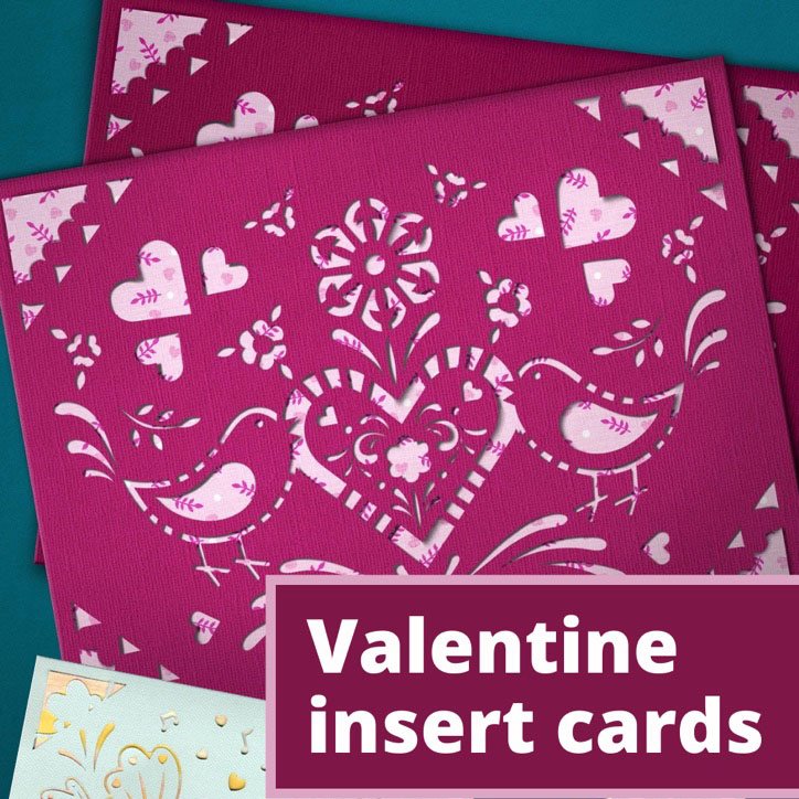 Lovebirds Valentines Insert Cards