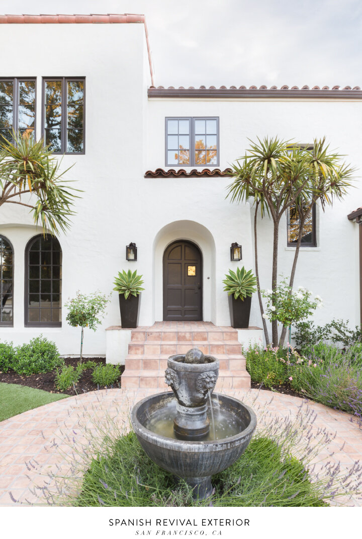 Spanish Revival Exterior by Amanda Barnes Interiors