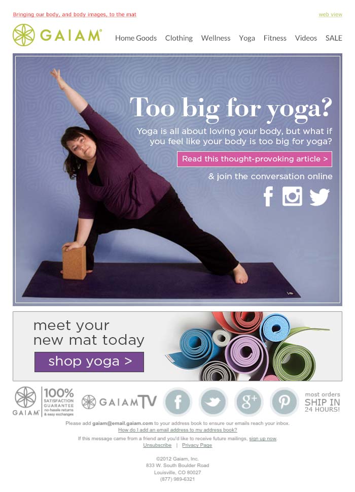 Yoga for Everybody Email