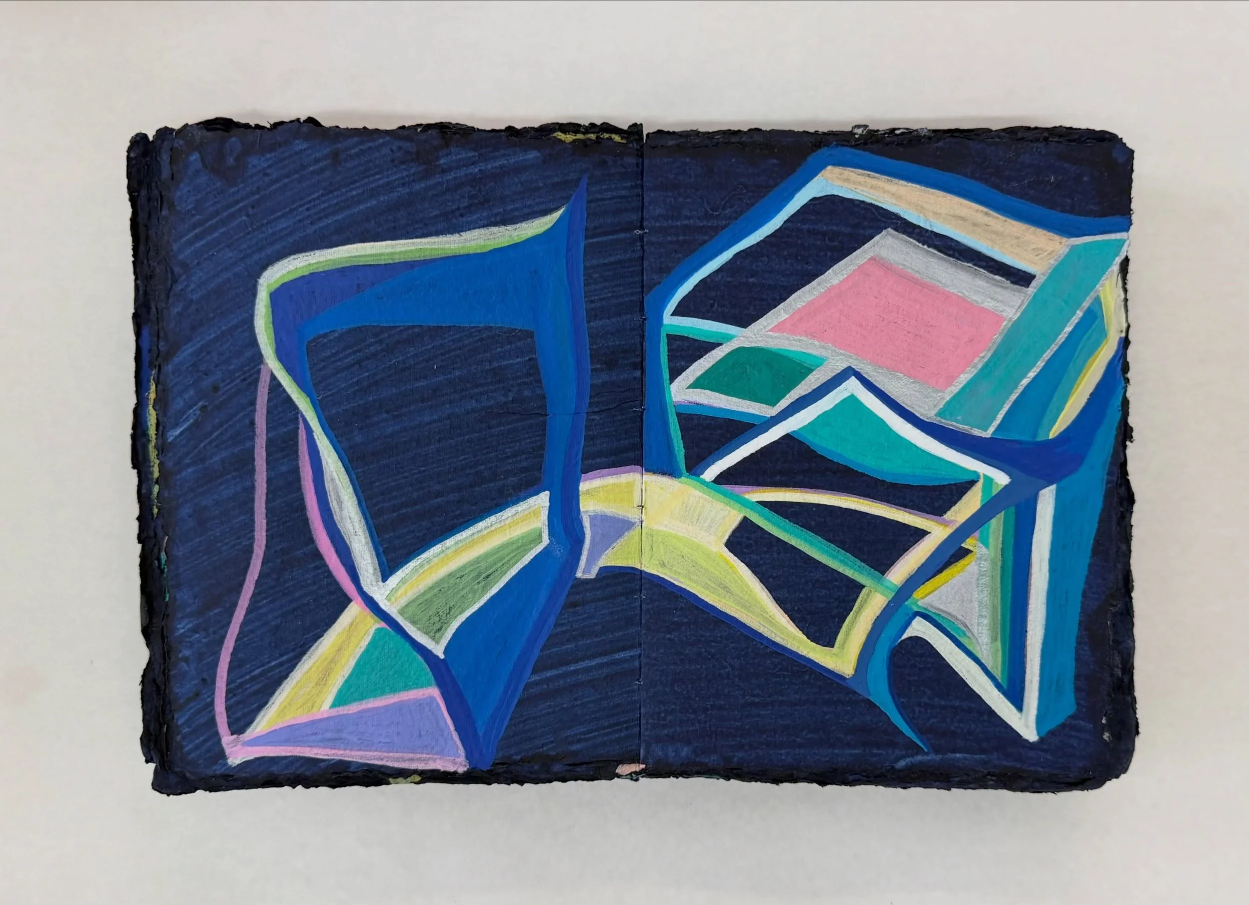Inspired by the one and only @austinthomasartist and her love of sketchbooks, I started a new body of work using acrylic markers in handmade paper books. These are all now being translated into large oil paintings. Now that the ISC (our nonprofit: In