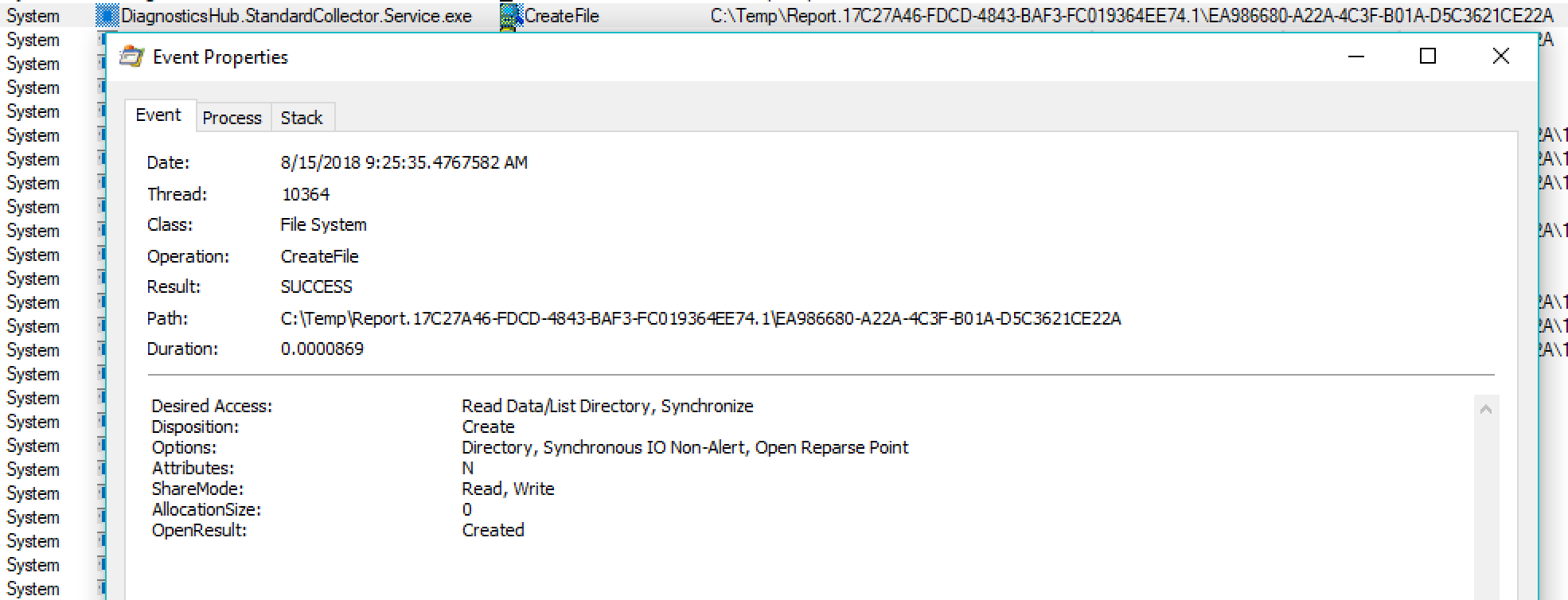 Folder created without impersonation