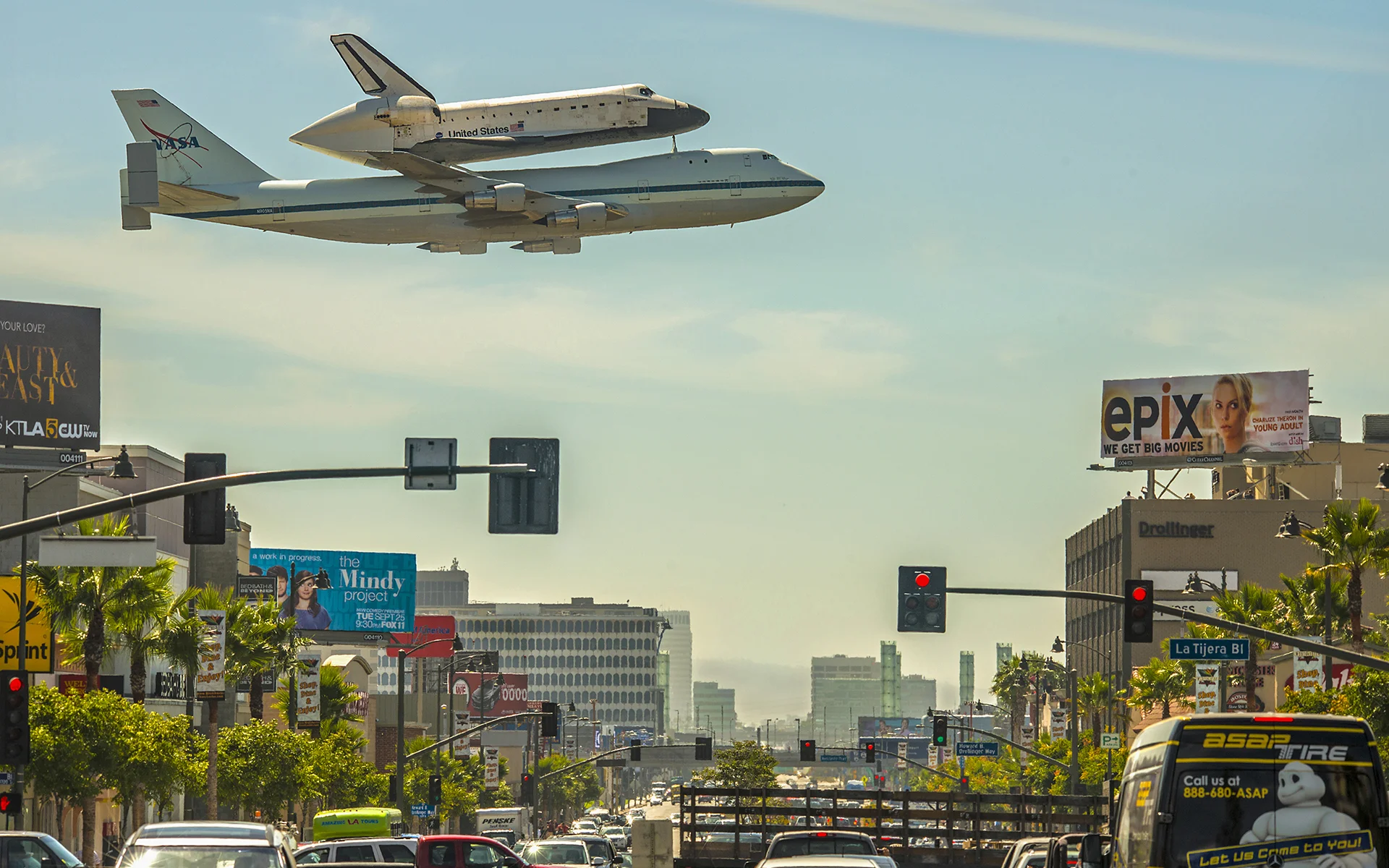 Distractions are everywhere in Los Angeles. Assume the traffic surrounding you is distracted, and may not respond correctly to merging traffic, speeding traffic, or unsafe drivers.
