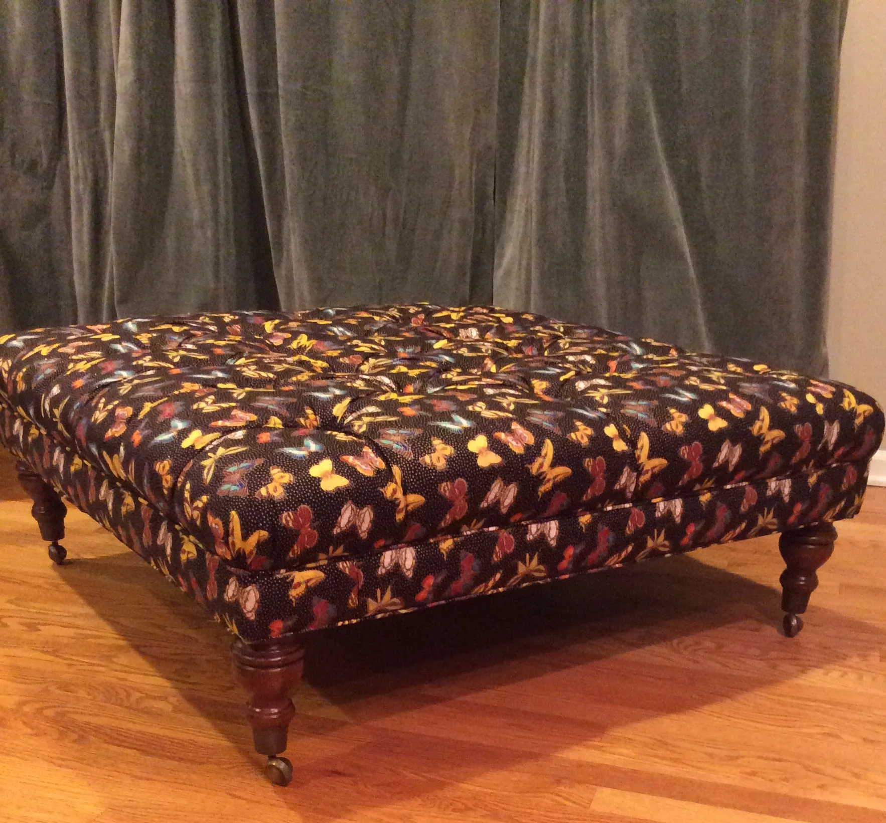 Ellery Butterfly Tufted Ottoman