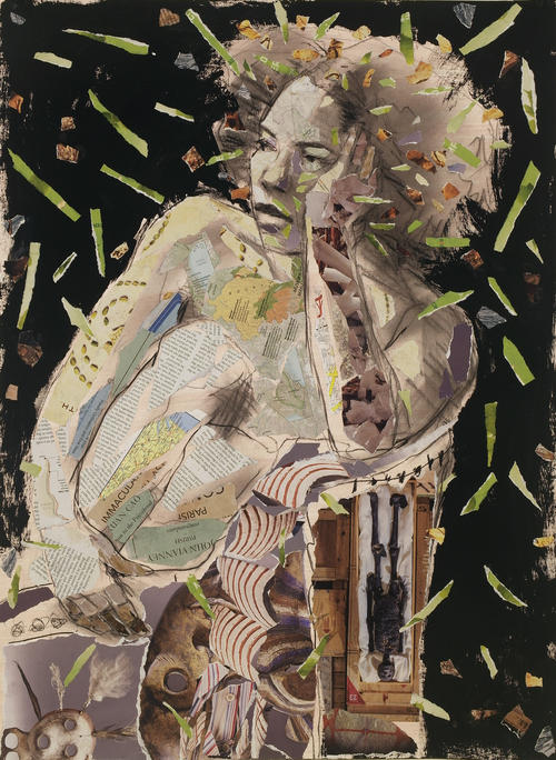 Audrey Anastasi, Ancestry, 2019, drawing and mixed media on watercolor paper, 30 x 22 inches (76.2 x 55.88 cm)