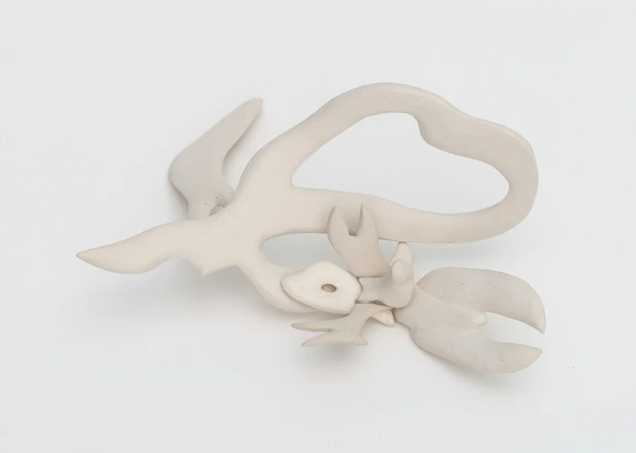 Ghost Species 4, Carved Clay, 9 x 11 inches