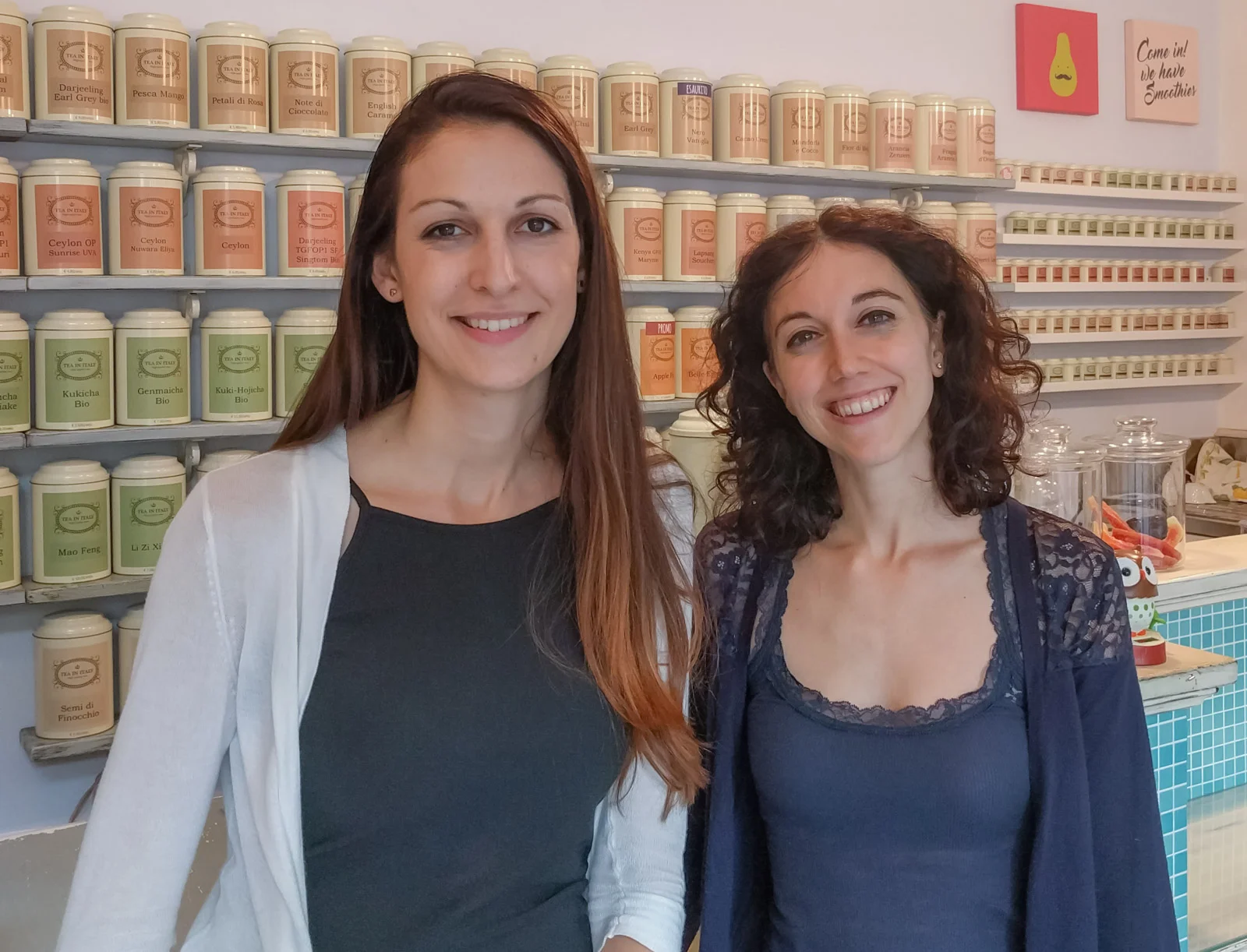 Anna and Carlotta at Tea In Italy, Varese