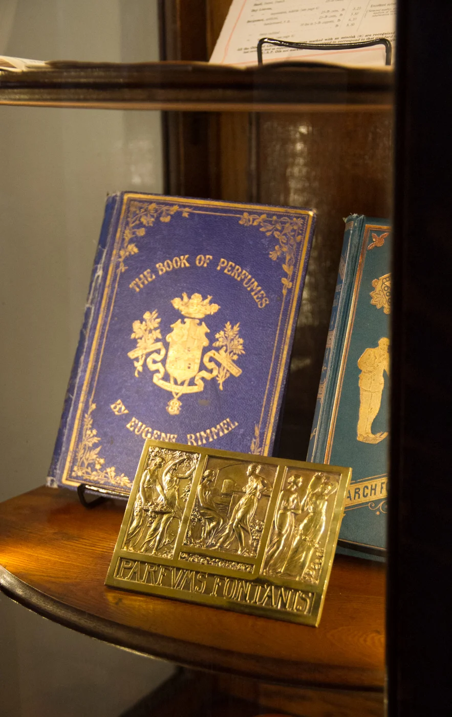 Exhibits at the Aftel Archive of Curious Scents