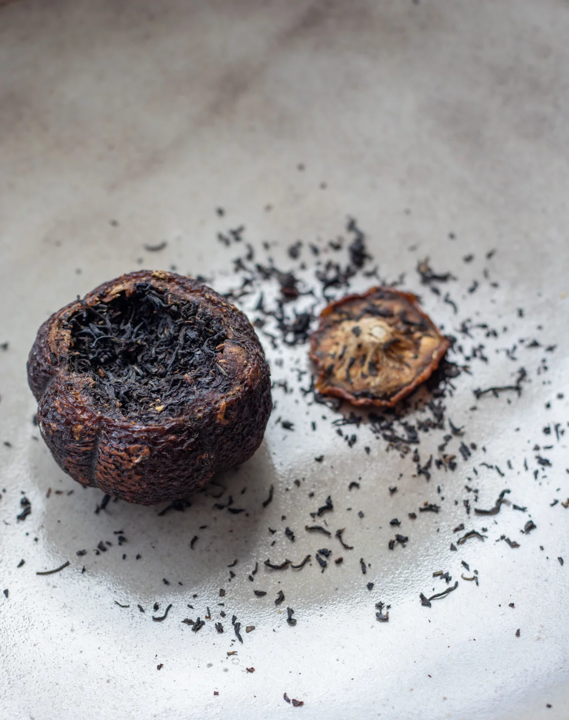Korean black tea stuffed in a yuzu citrus