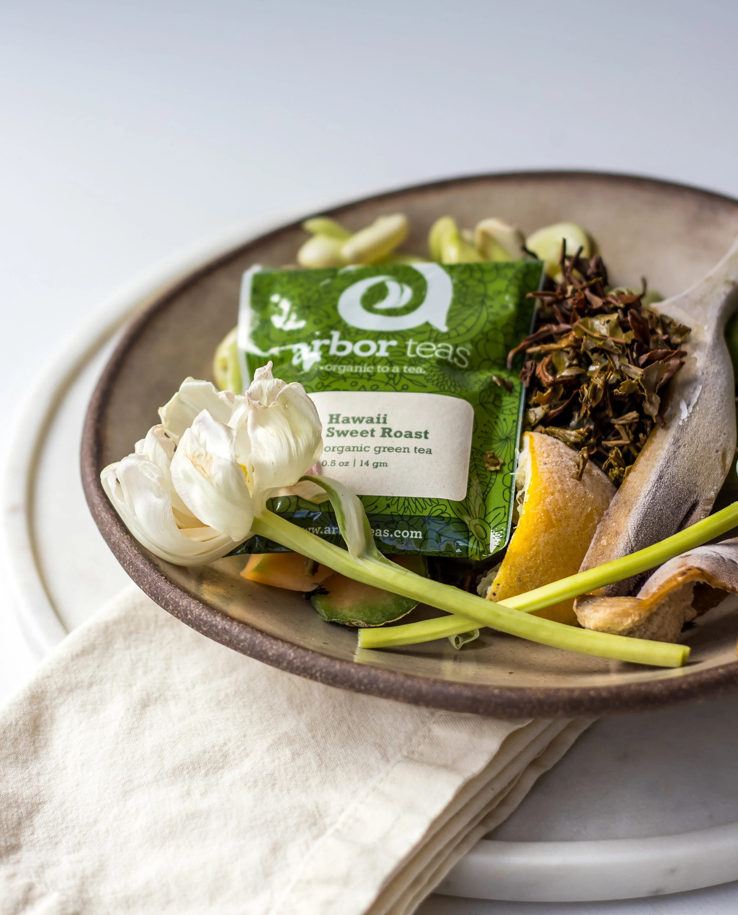 Arbor Teas packaging is backyard compostable, even the labels!