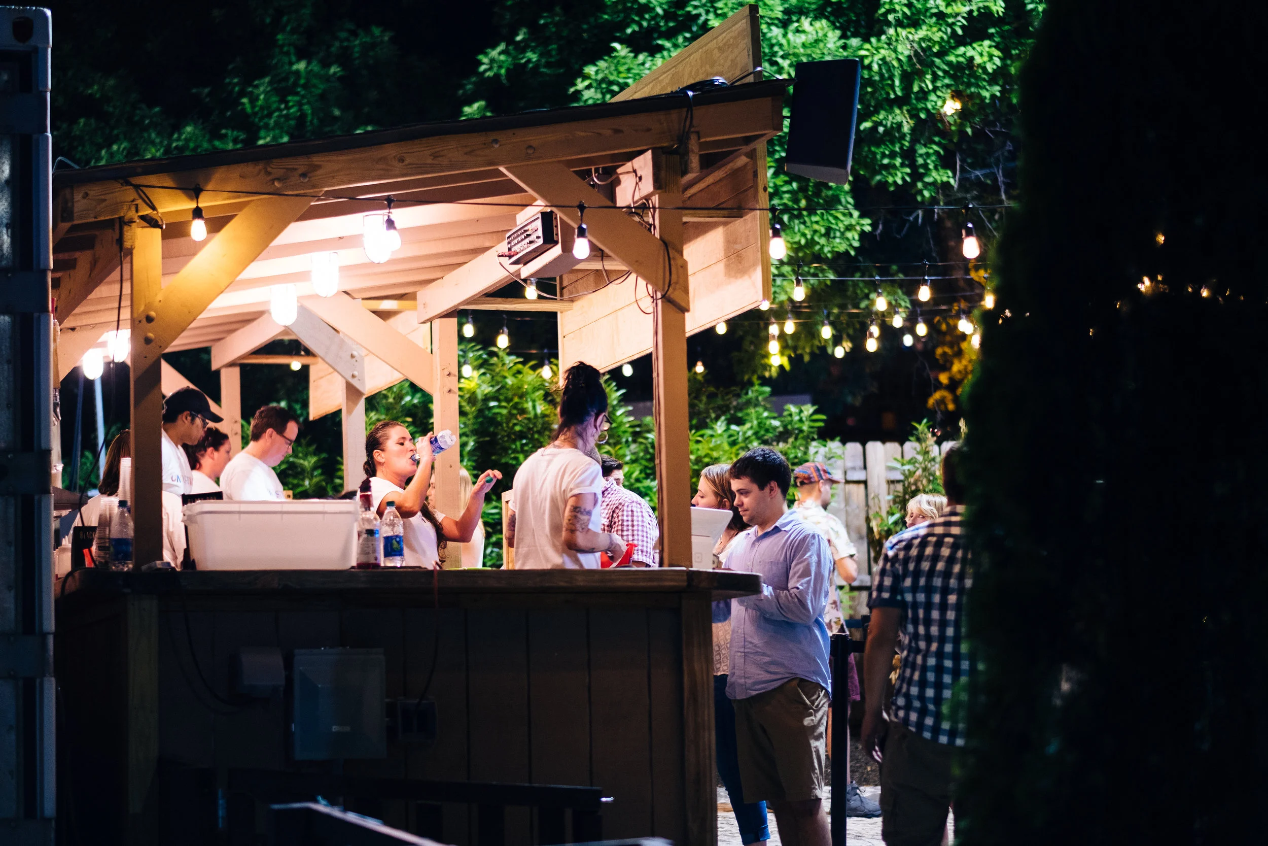 Night market on the waterfront 