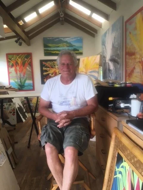 Mark Daniells at home in his studio gallery.  
