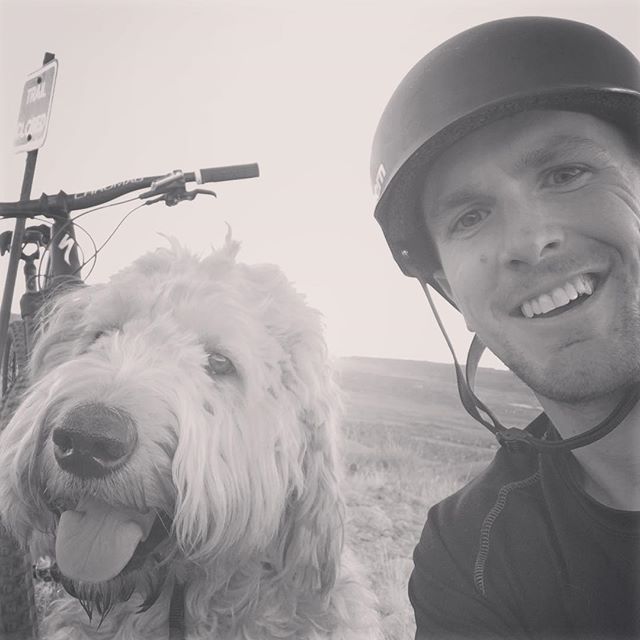 Ollie&rsquo;s first time joining me on a mountain bike ride up Green Mountain.